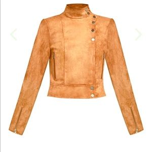 BCBGMaxazria Faux Suede Moto Jacket